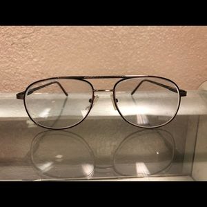 Modern times platinum eyeglass frames 56-16-145